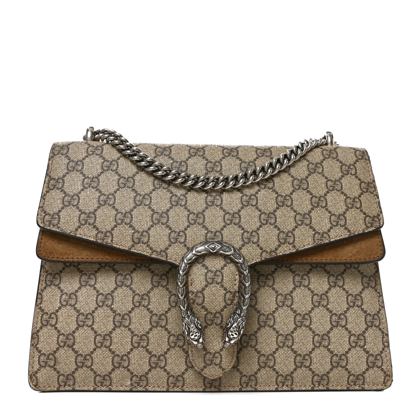 GG Supreme Monogram Medium Dionysus Shoulder Bag Taupe