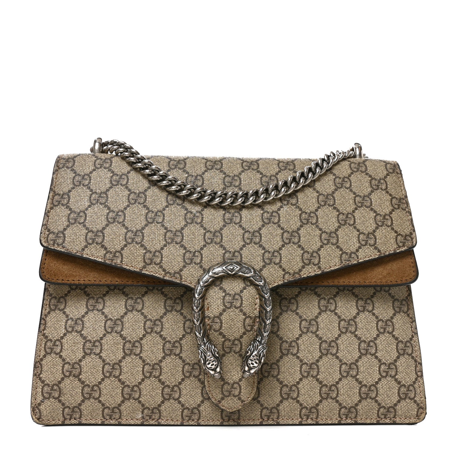 Gucci GG Supreme Monogram Medium Dionysus Shoulder Bag Taupe 1 of 11