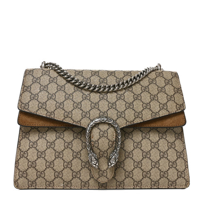 Gucci GG Supreme Monogram Medium Dionysus Shoulder Bag Taupe 1 of 11
