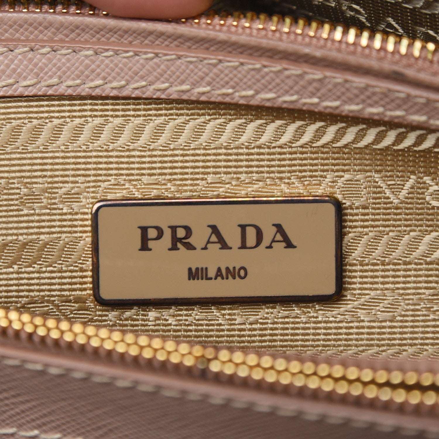 Prada Saffiano Vernice Small Promenade Tote Cammeo 7 of 8