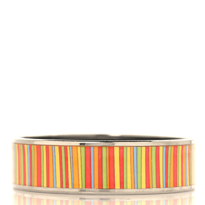 Hermes Enamel Printed Stripes Wide Bracelet 65 7 of 10
