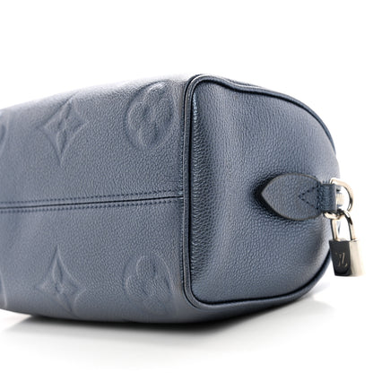 Louis Vuitton Metallic Empreinte Monogram Giant Speedy Bandouliere 20 Navy Nacre 9 of 11