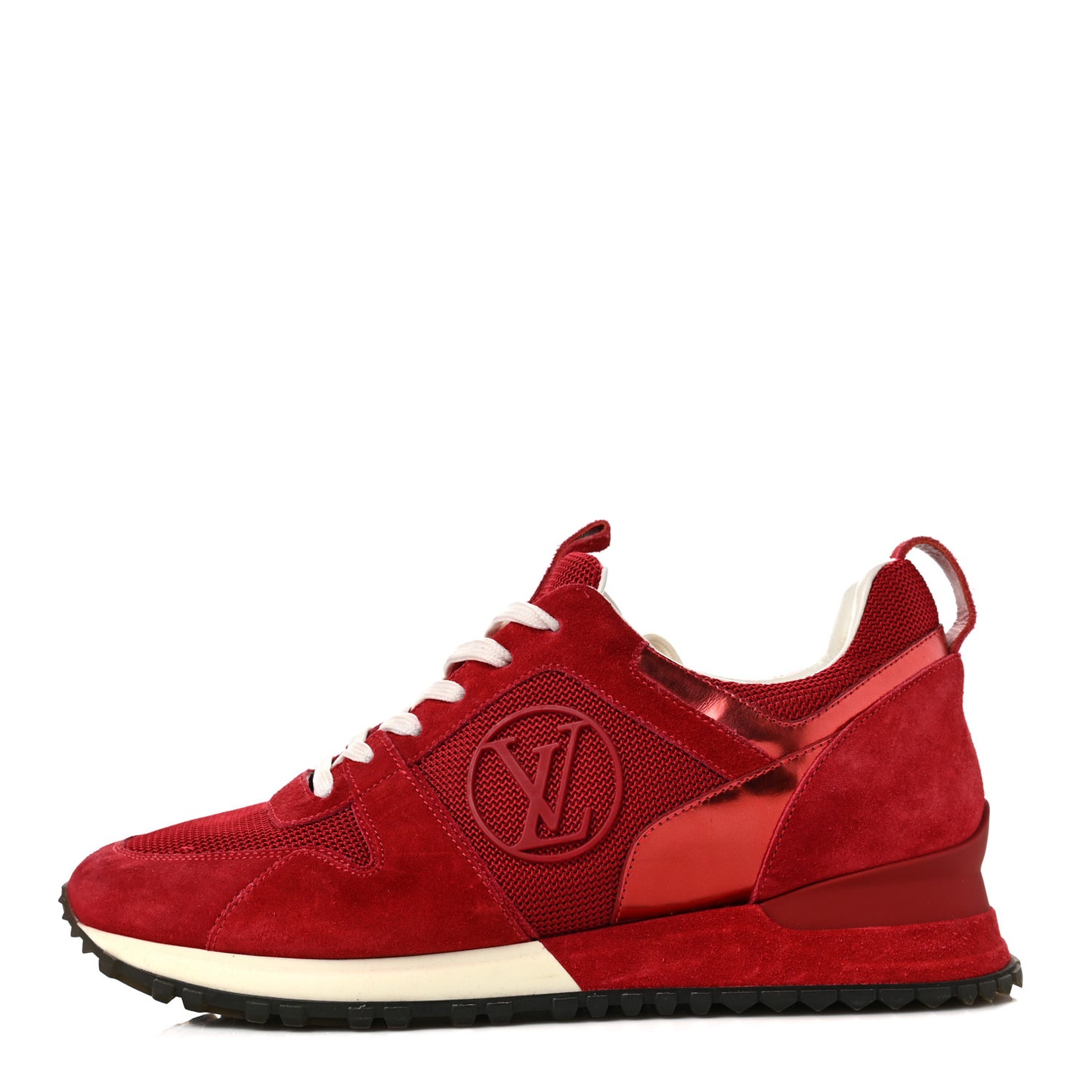 Suede Calfskin Run Away Sneakers 37.5 Rouge