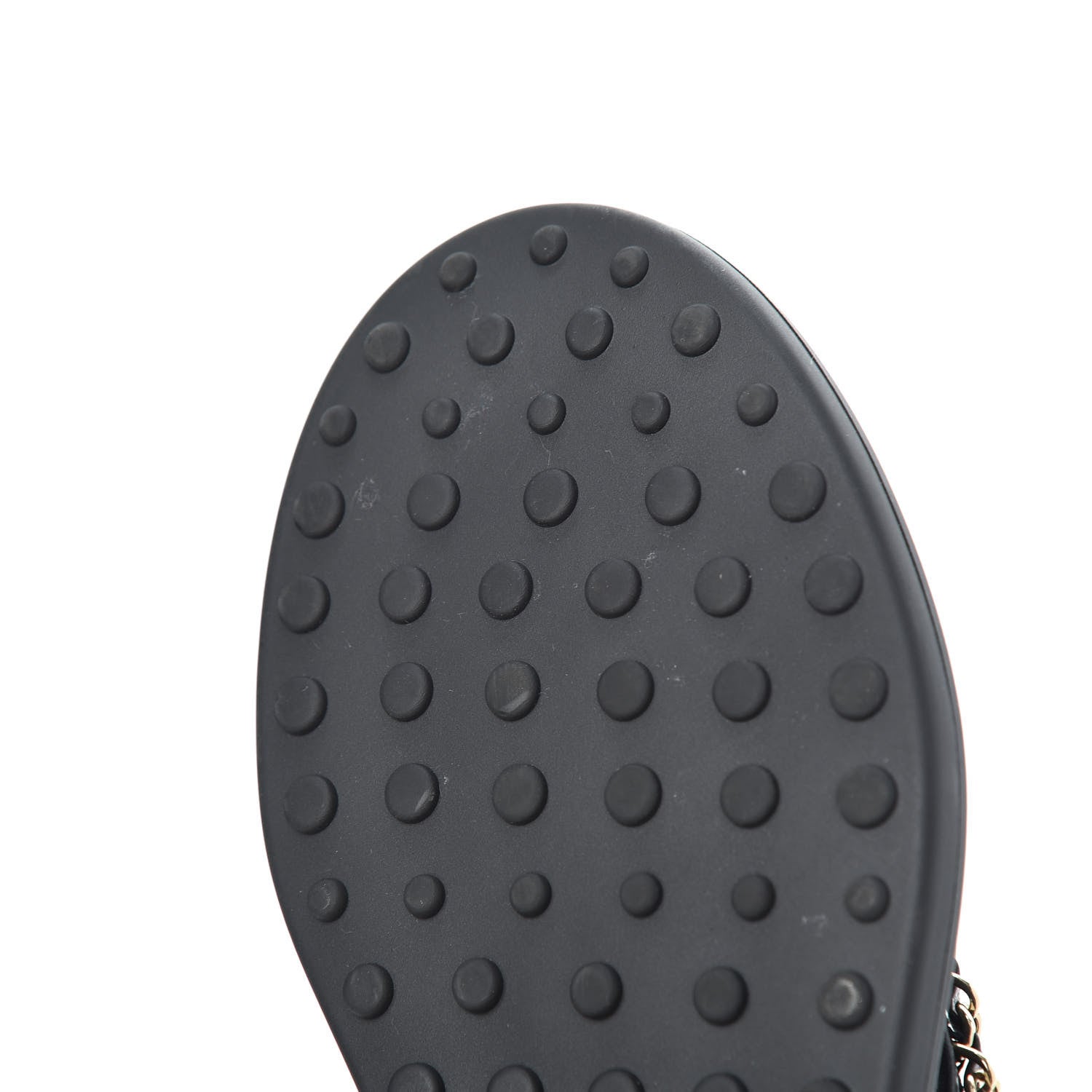 Chanel Lambskin CC Chain Thong Sandals 39 Black 10 of 14