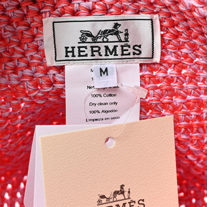 Hermes Cotton Crochet Gigi Bucket Hat M Rose Lilas 8 of 10