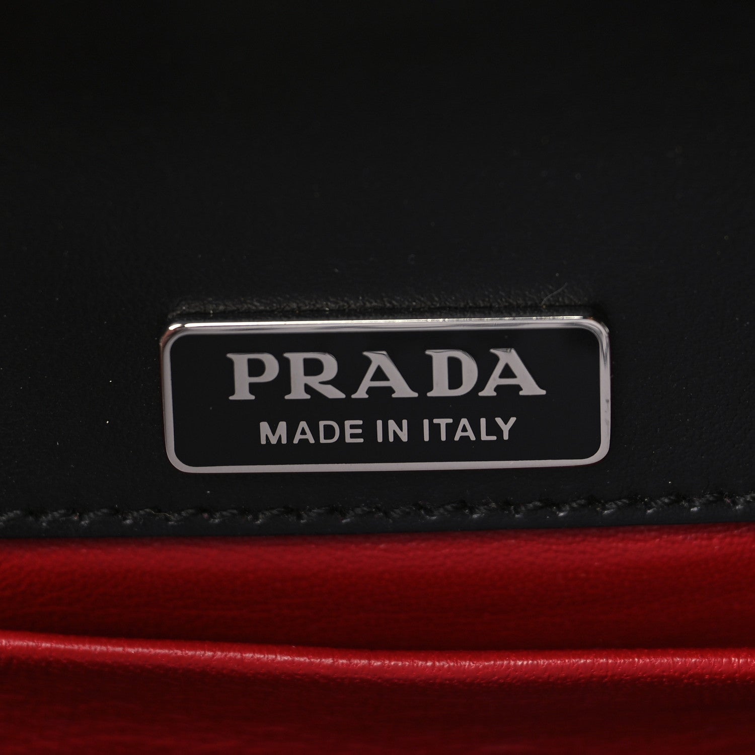 Prada City Calf Cahier Chain Clutch Black 5 of 7