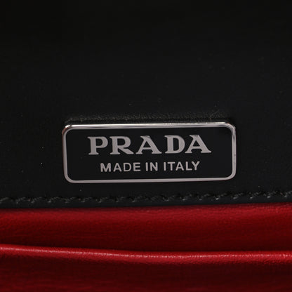 Prada City Calf Cahier Chain Clutch Black 5 of 7