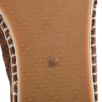 Gucci Suede Guccissima Pilar Espadrille Flats 38 Nut Brown 6 of 10