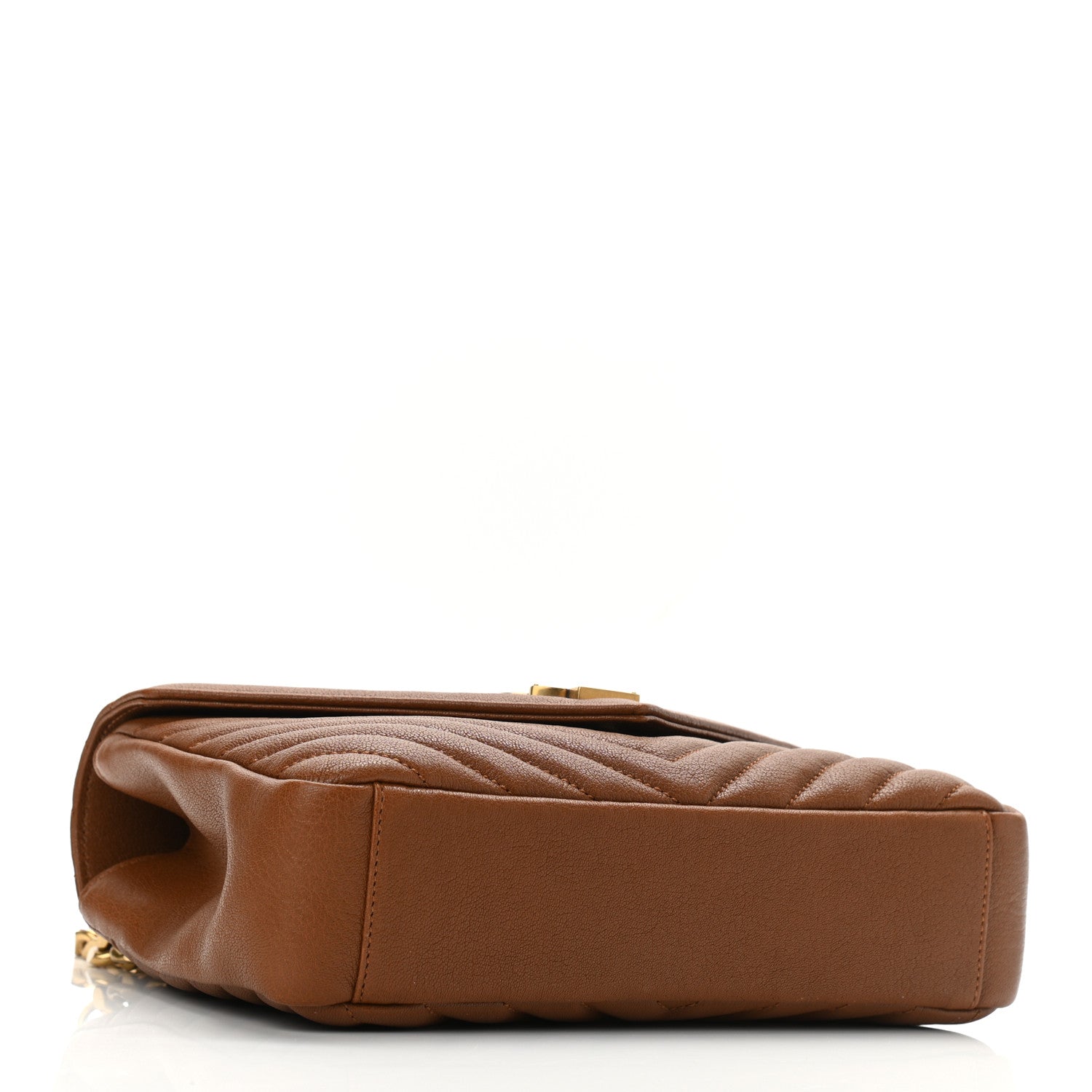 Saint Laurent Calfskin Matelasse Chevron Monogram Medium College Bag Brick 4 of 10