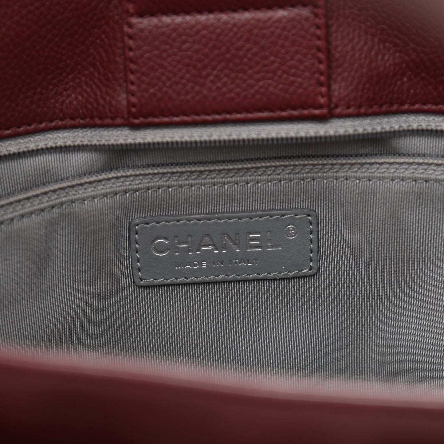 Calfskin Cerf Executive Shopper Tote Burgundy