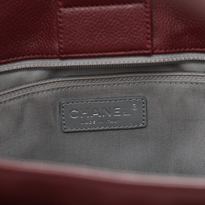 Chanel Calfskin Cerf Executive Shopper Tote Burgundy 6 of 13