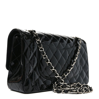 Chanel Patent Quilted Medium Double Flap Black 3 of 10
