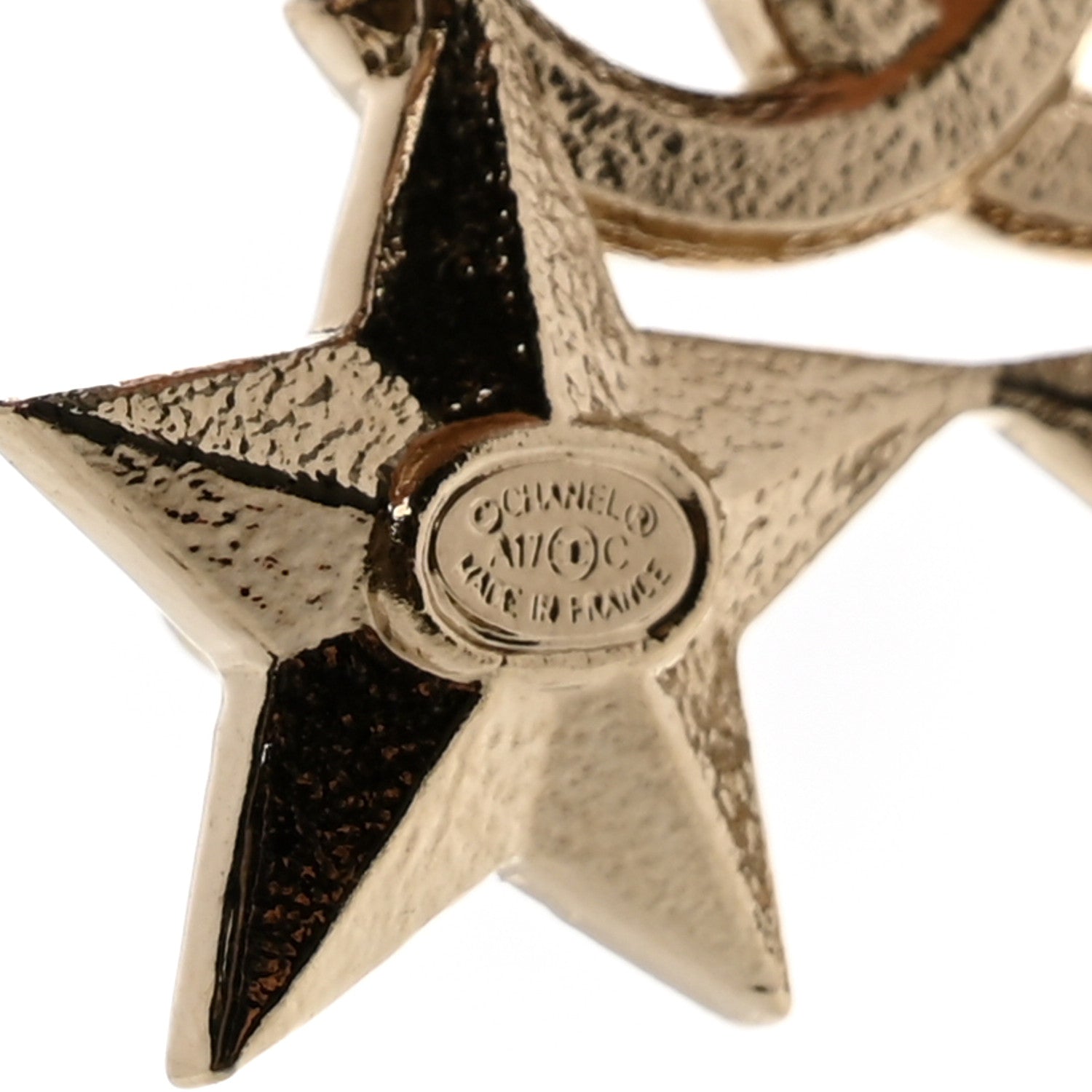 Chanel Baguette Crystal CC Star Brooch Gold 4 of 4