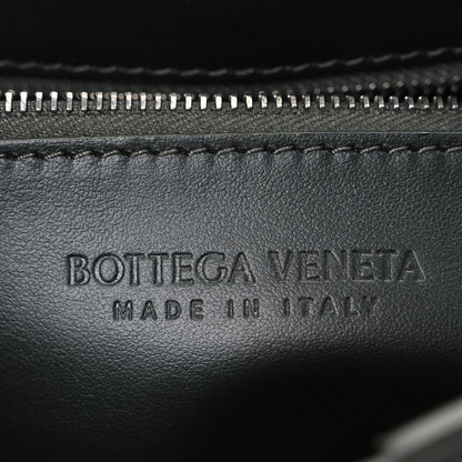 Bottega Veneta Calfskin Maxi Intreccio Cassette With Strap Bag Dark Green 7 of 12