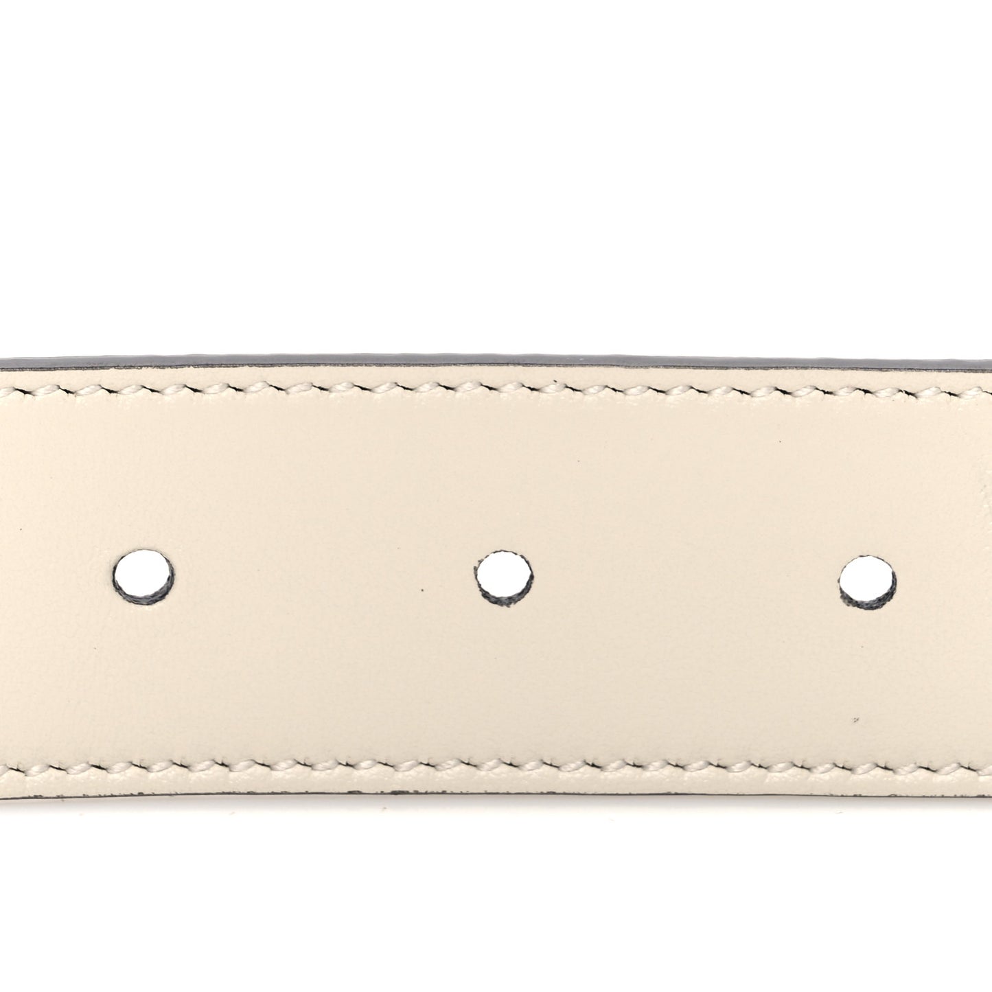 GG Supreme Monogram Plutone Calfskin Double G Reversible 80 32 Belt Beige Ebony Mystic White