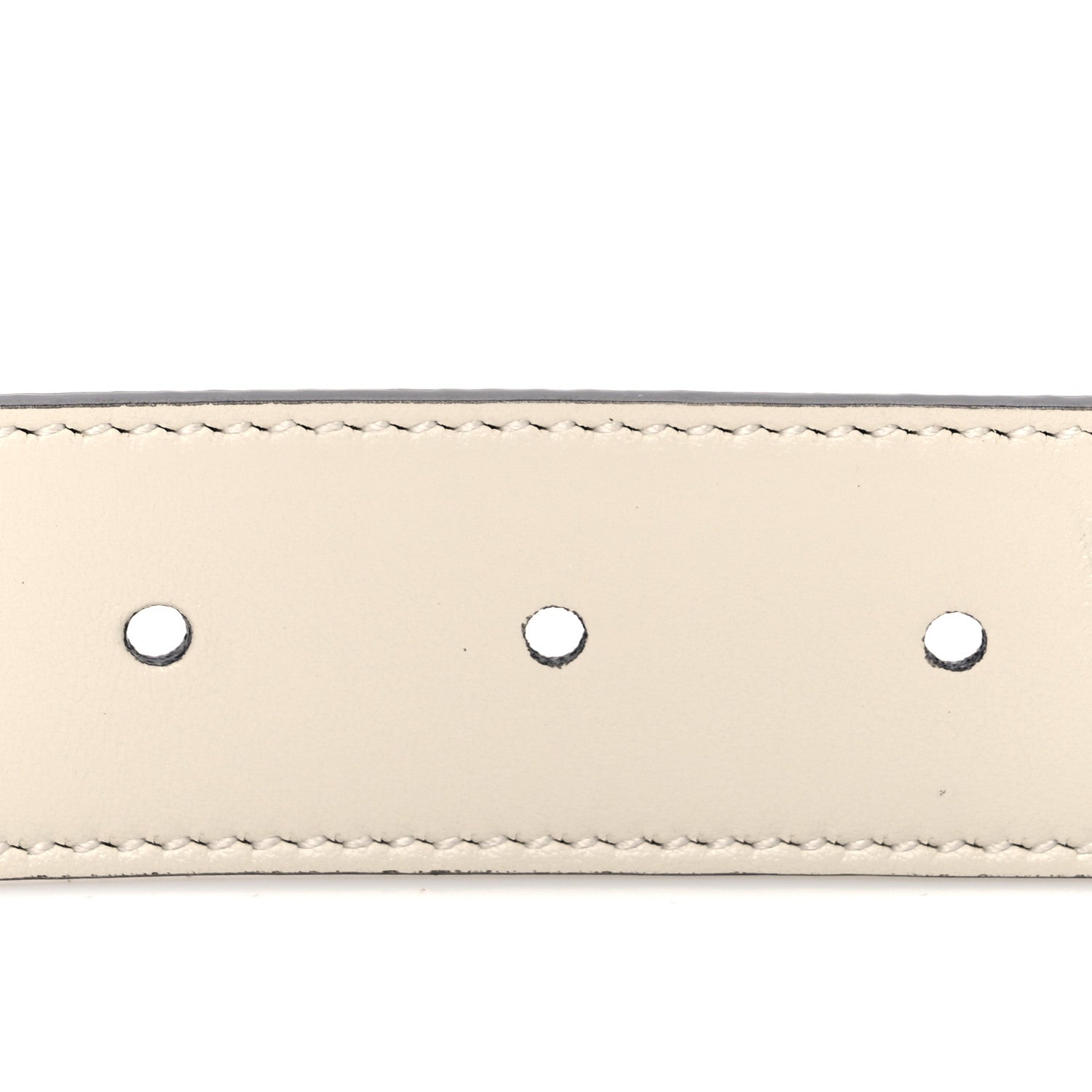Gucci GG Supreme Monogram Plutone Calfskin Double G Reversible 80 32 Belt Beige Ebony Mystic White 4 of 6