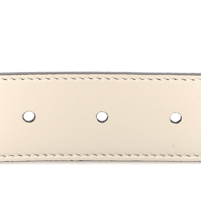 Gucci GG Supreme Monogram Plutone Calfskin Double G Reversible 80 32 Belt Beige Ebony Mystic White 4 of 6