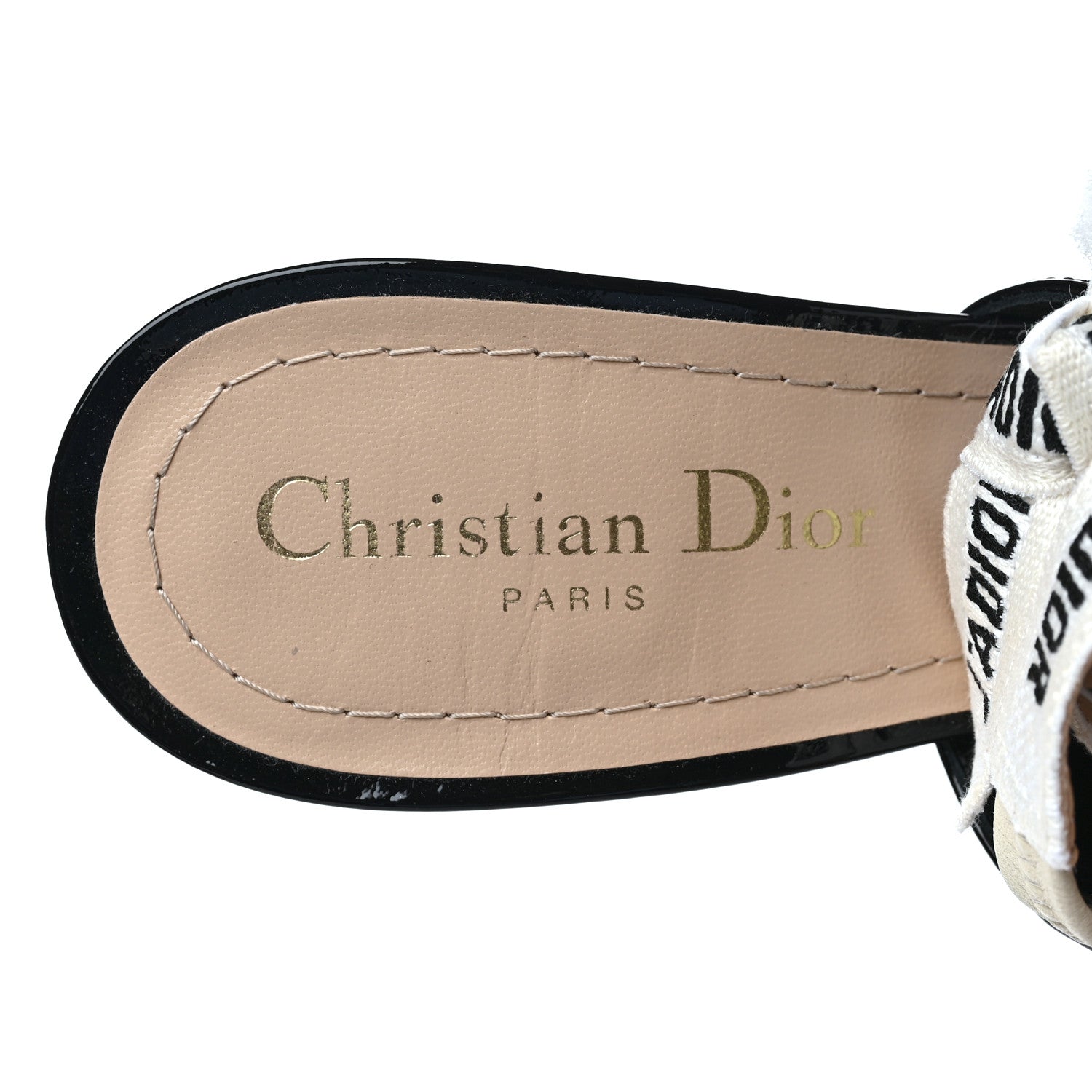 Christian Dior Patent Ribbon J'Adior Slingback 100mm Pumps 38.5 Black 7 of 11