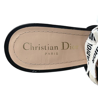 Christian Dior Patent Ribbon J'Adior Slingback 100mm Pumps 38.5 Black 7 of 11