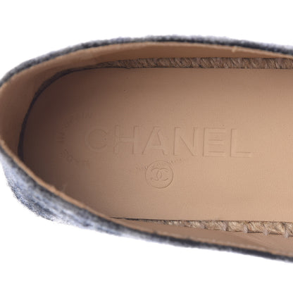 Chanel Flannel CC Espadrilles 40 Dark Grey Black 9 of 9