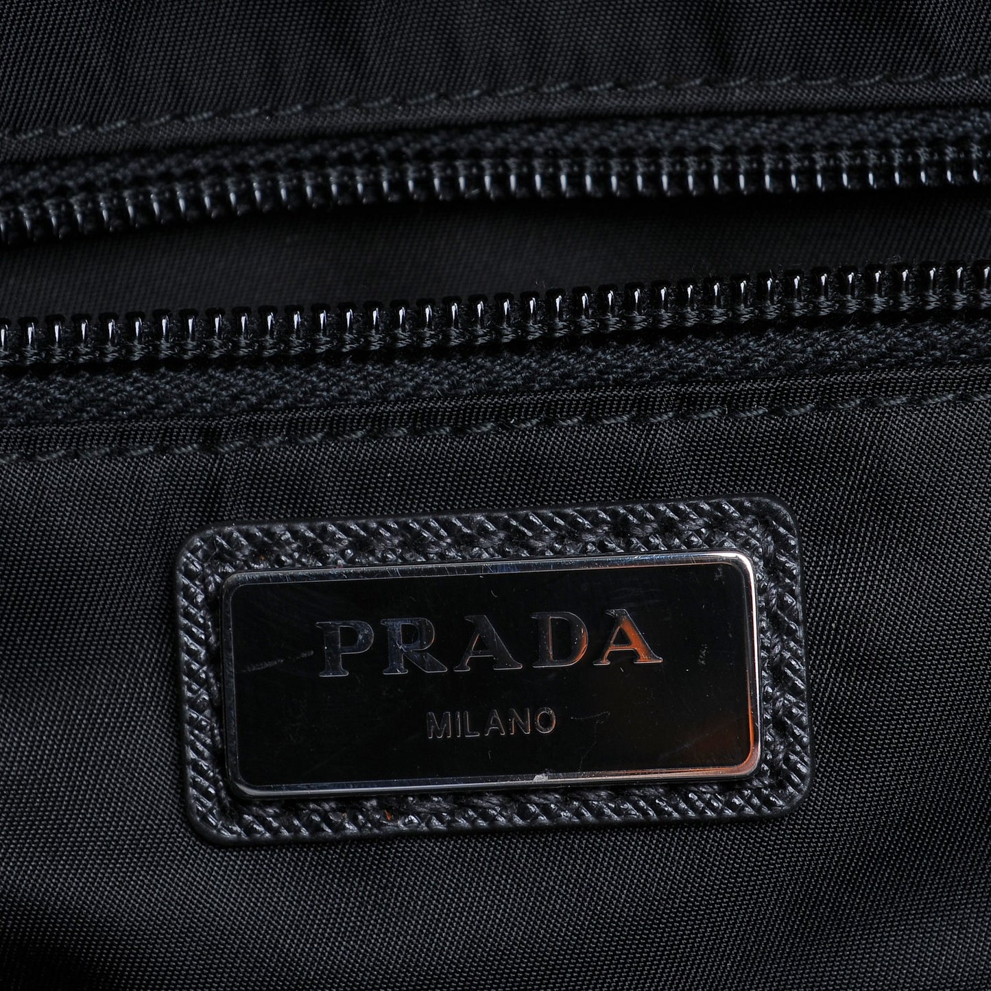 Nylon Impunturato Double Buckle Backpack Black