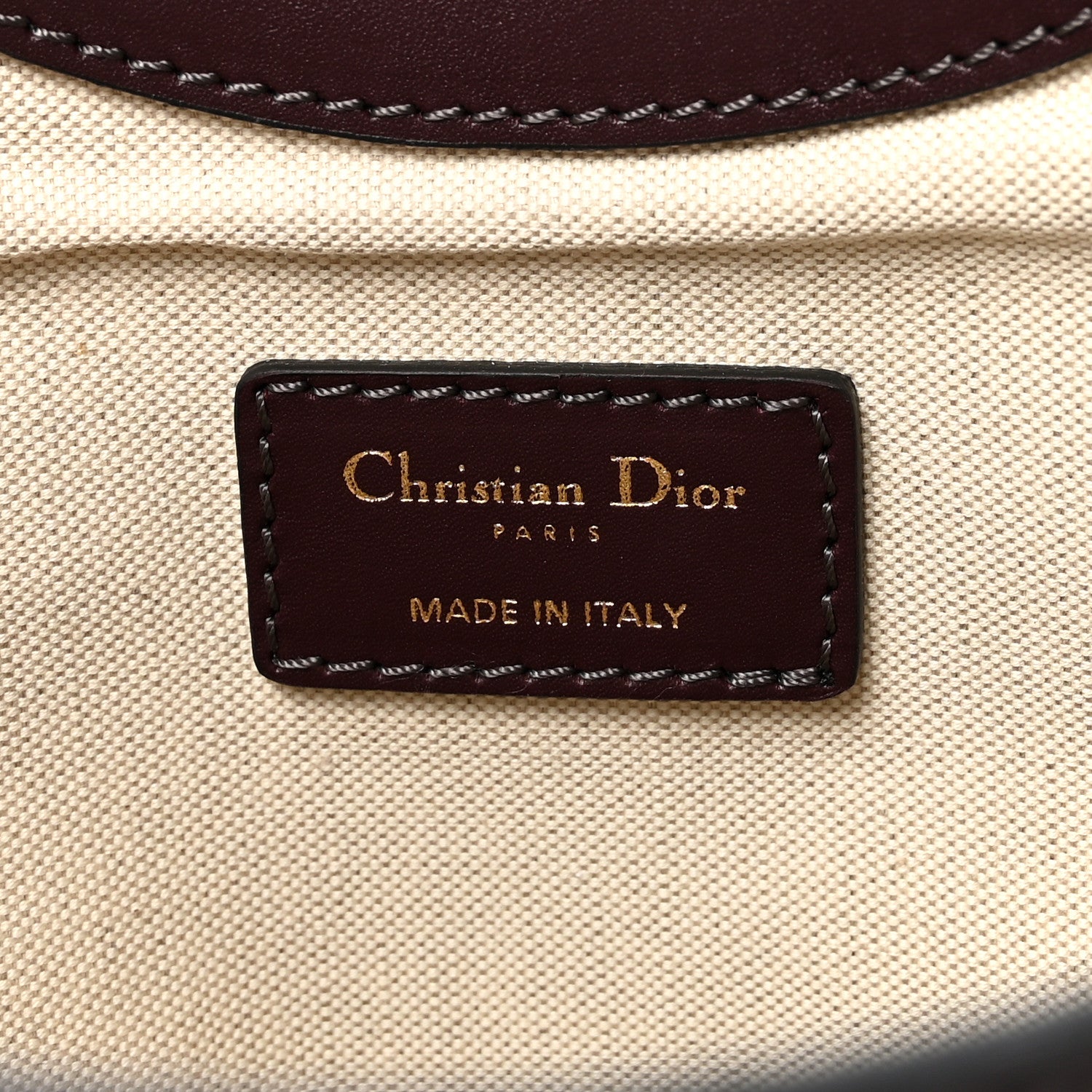 Christian Dior Oblique Fold Over Clutch Burgundy 6 of 6