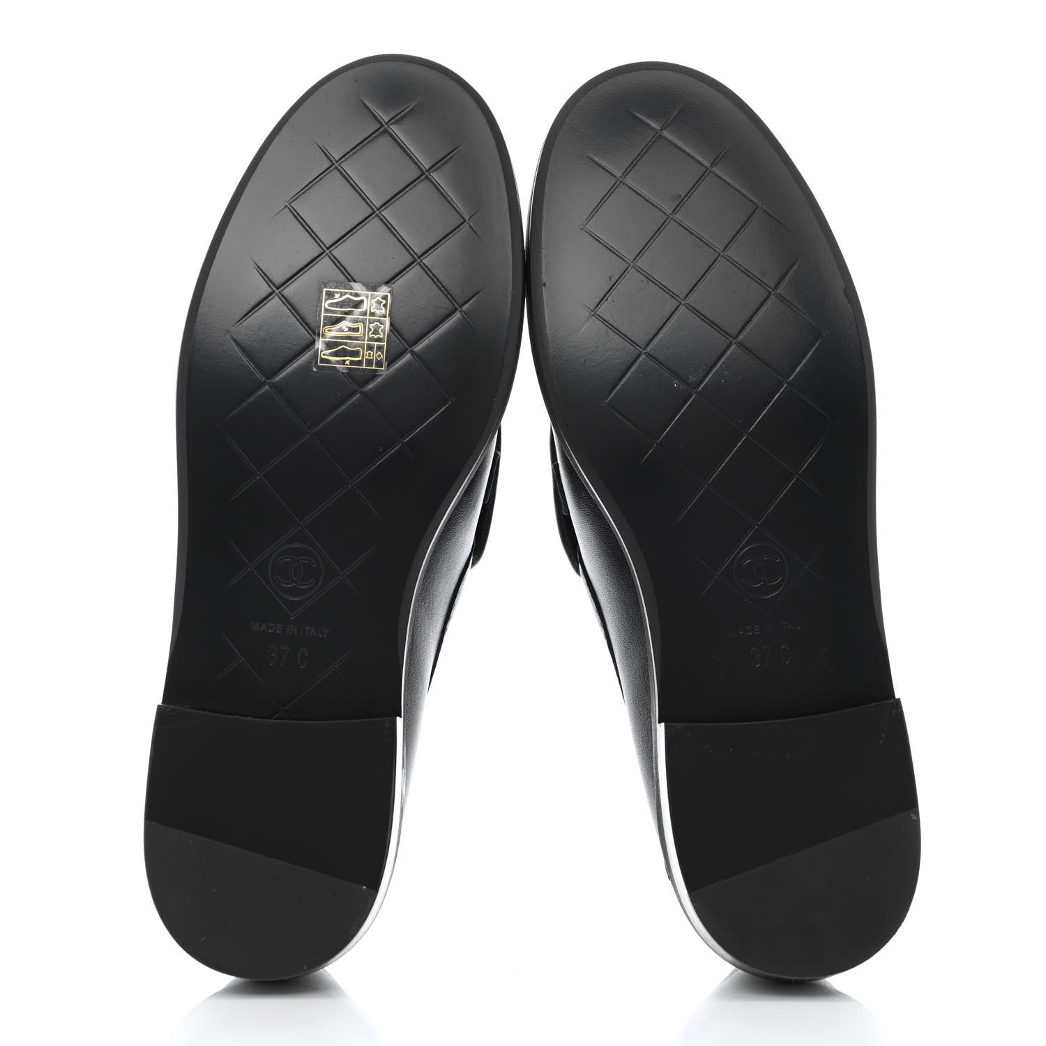 Chanel Lambskin Quilted CC Turnlock Loafers 37 Black 5 of 9