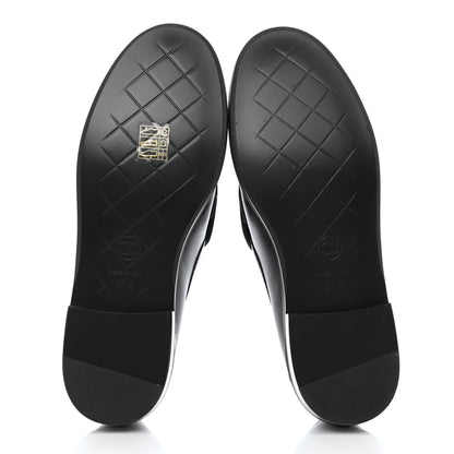 Chanel Lambskin Quilted CC Turnlock Loafers 37 Black 5 of 9