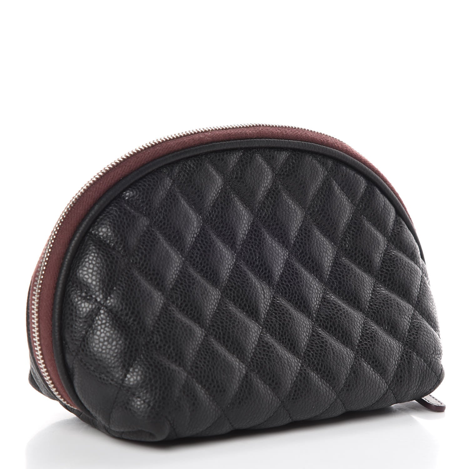 Chanel Caviar Quilted Cosmetic Case Black 3 of 9