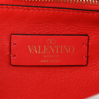 Valentino Garavani Calfskin Rockstud Saddle Bag Poudre 6 of 11