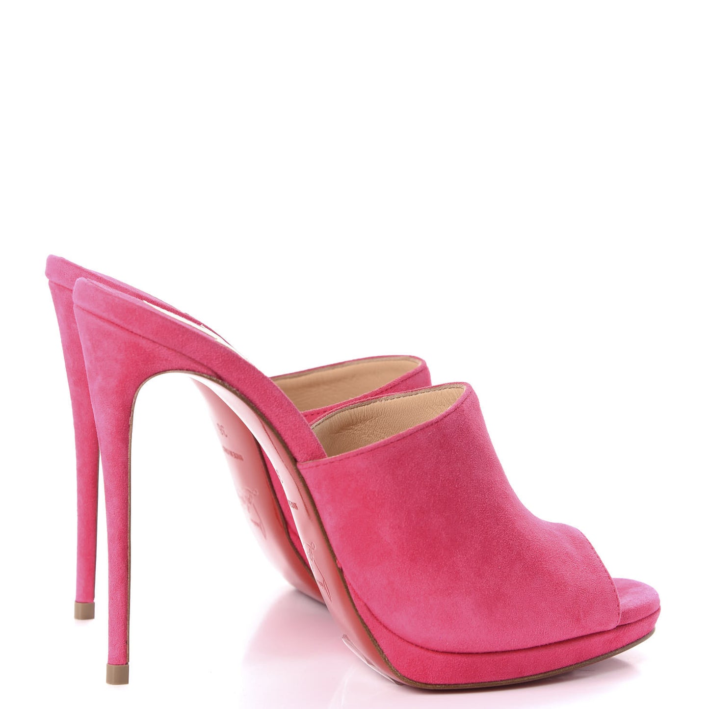 Suede Pigamule 120 Slide Sandals 36 Bangal Rose