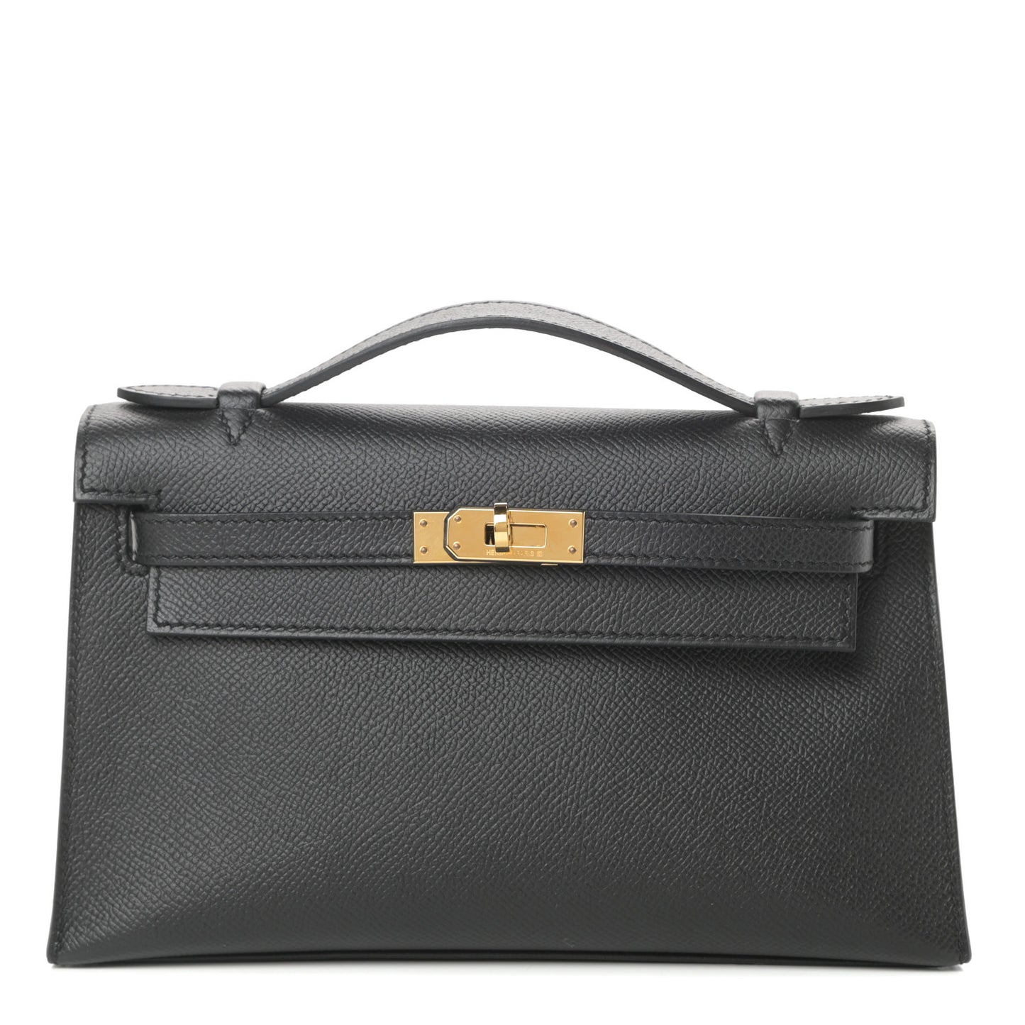 Epsom Kelly Pochette Clutch Black