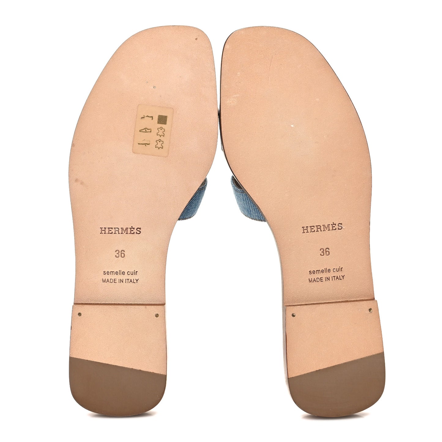 Denim Canvas Oran Sandals 36 Bleu Clair