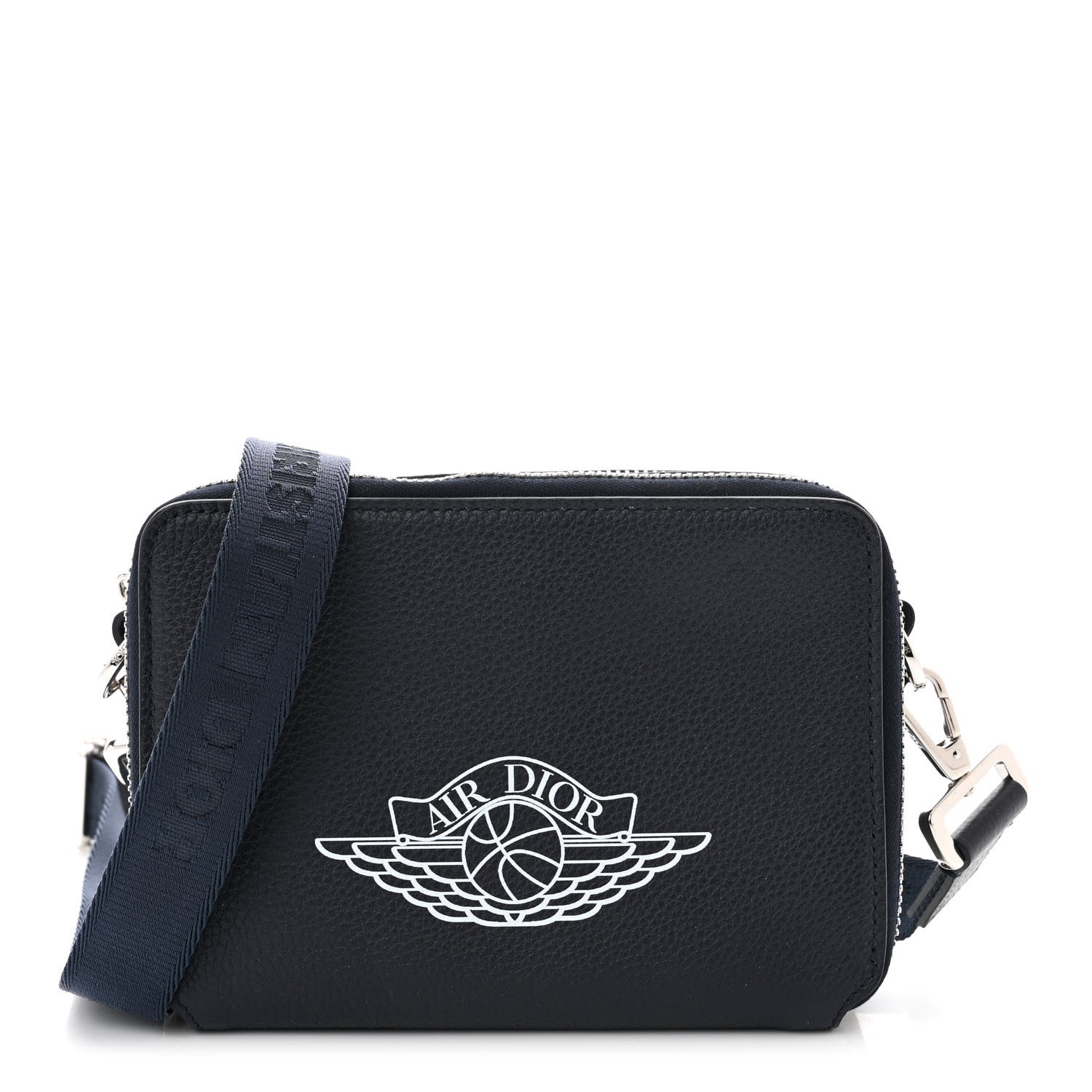 Christian Dior x AIR JORDAN Grained Calfskin Crossbody Blue 1 of 14