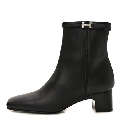 Hermes Calfskin Hommage Ankle Boots 37 Black 1 of 8