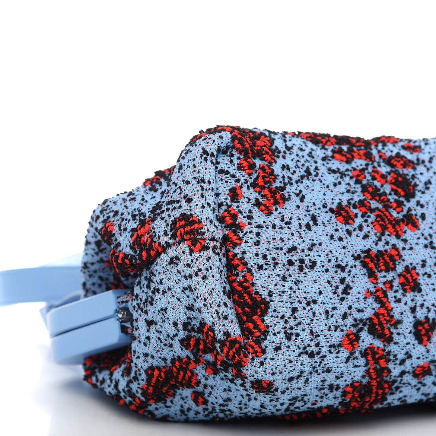 Textured Fabric Medium The Point Triangle Bag Red Blue