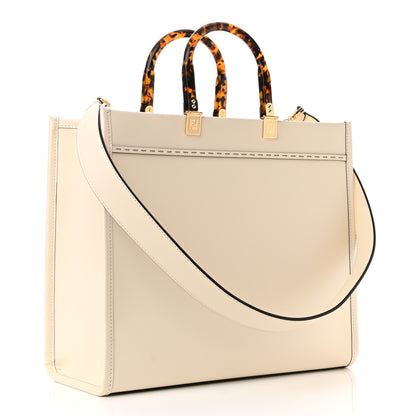 Fendi Vitello King Plexiglass Medium Fendi Sunshine Shopper Tote White Ice 1 of 9