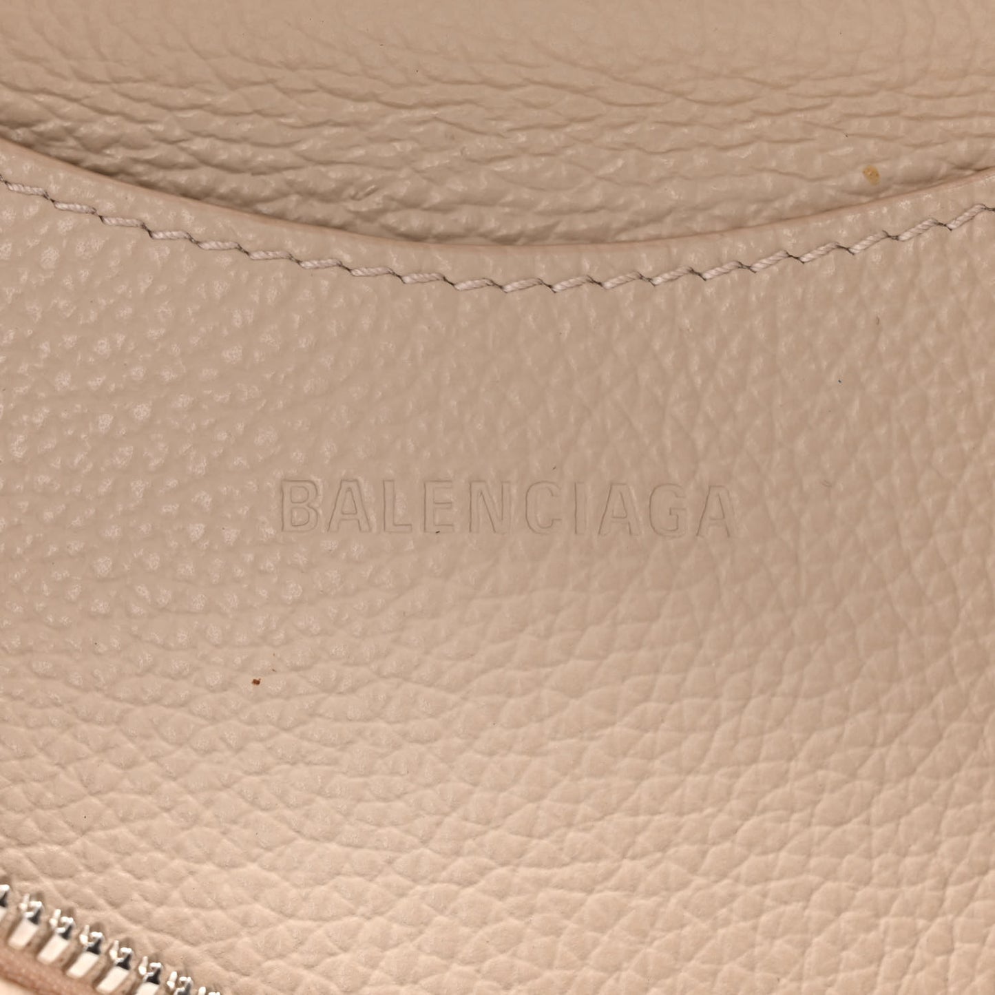 Grained Calfskin Silver Hardware XS Neo Classic City Cream