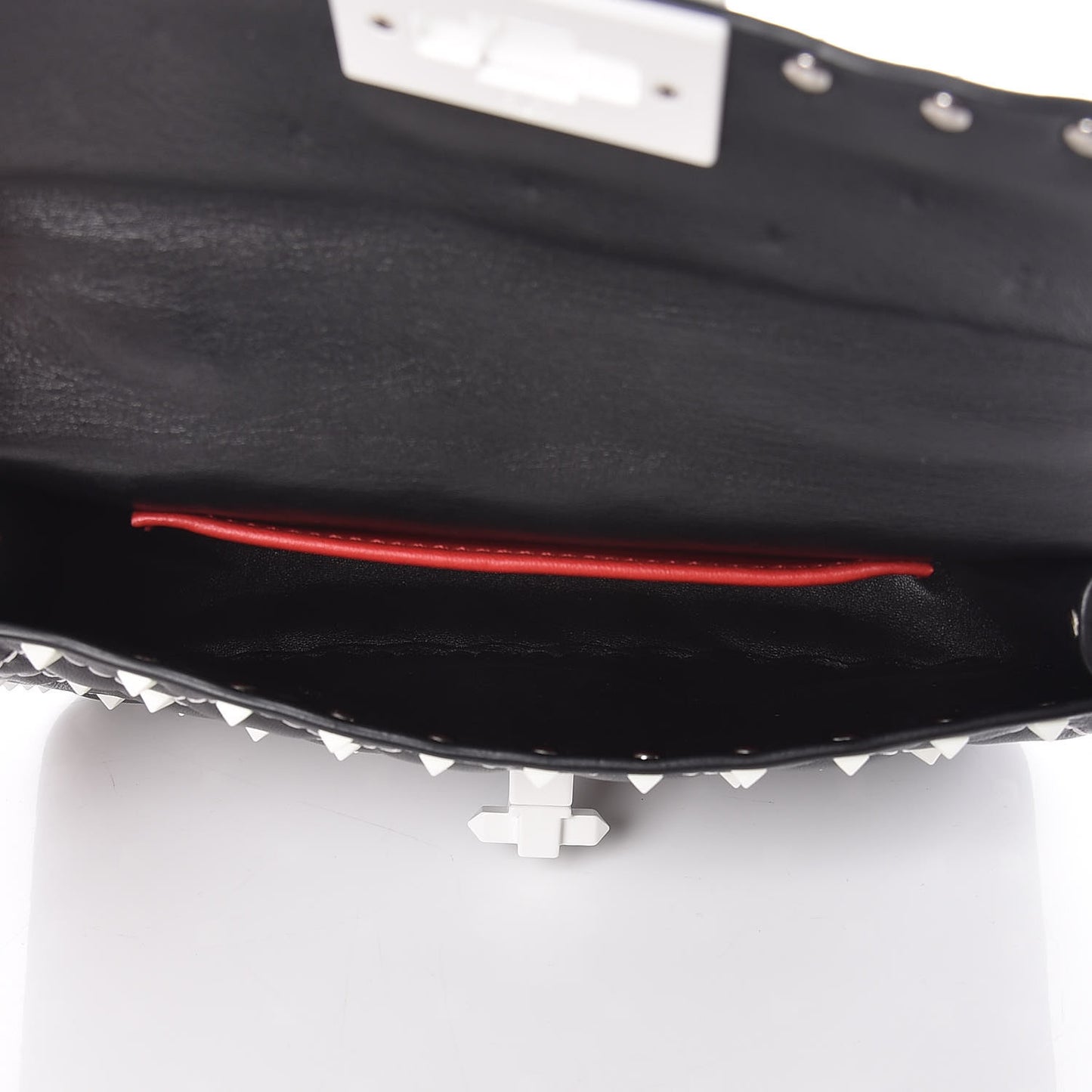 Lambskin Small Free Rockstud Spike Shoulder Bag Black