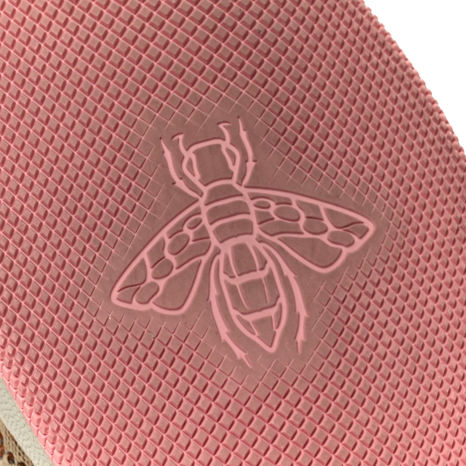 Gucci Calfskin GG Supreme Crystals Web Screener Sneakers 38 Beige Ebony Wild Rose 8 of 10