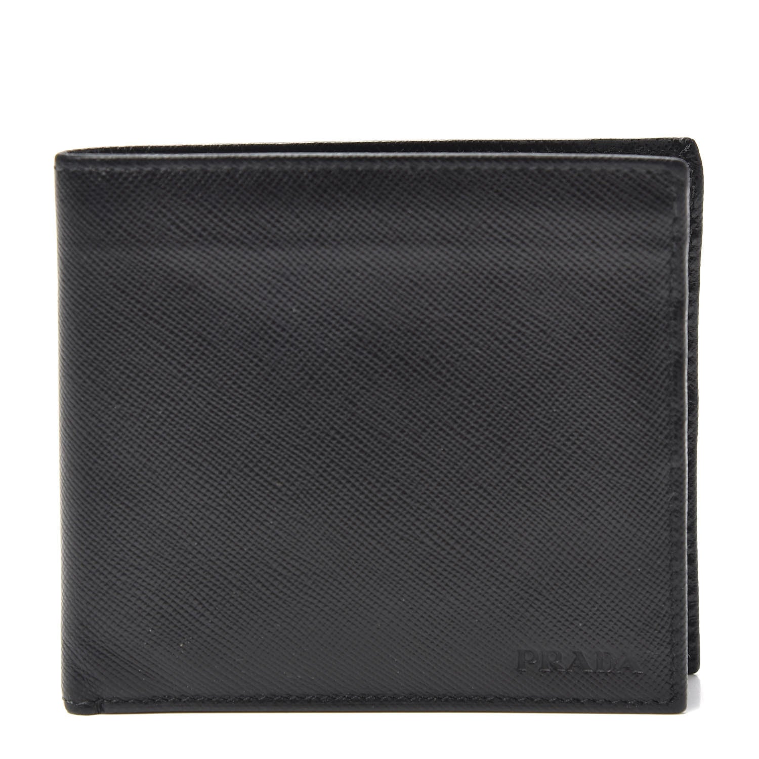 Prada Saffiano Bi-Fold Wallet Black 1 of 6