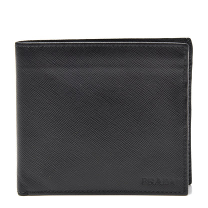 Prada Saffiano Bi-Fold Wallet Black 1 of 6