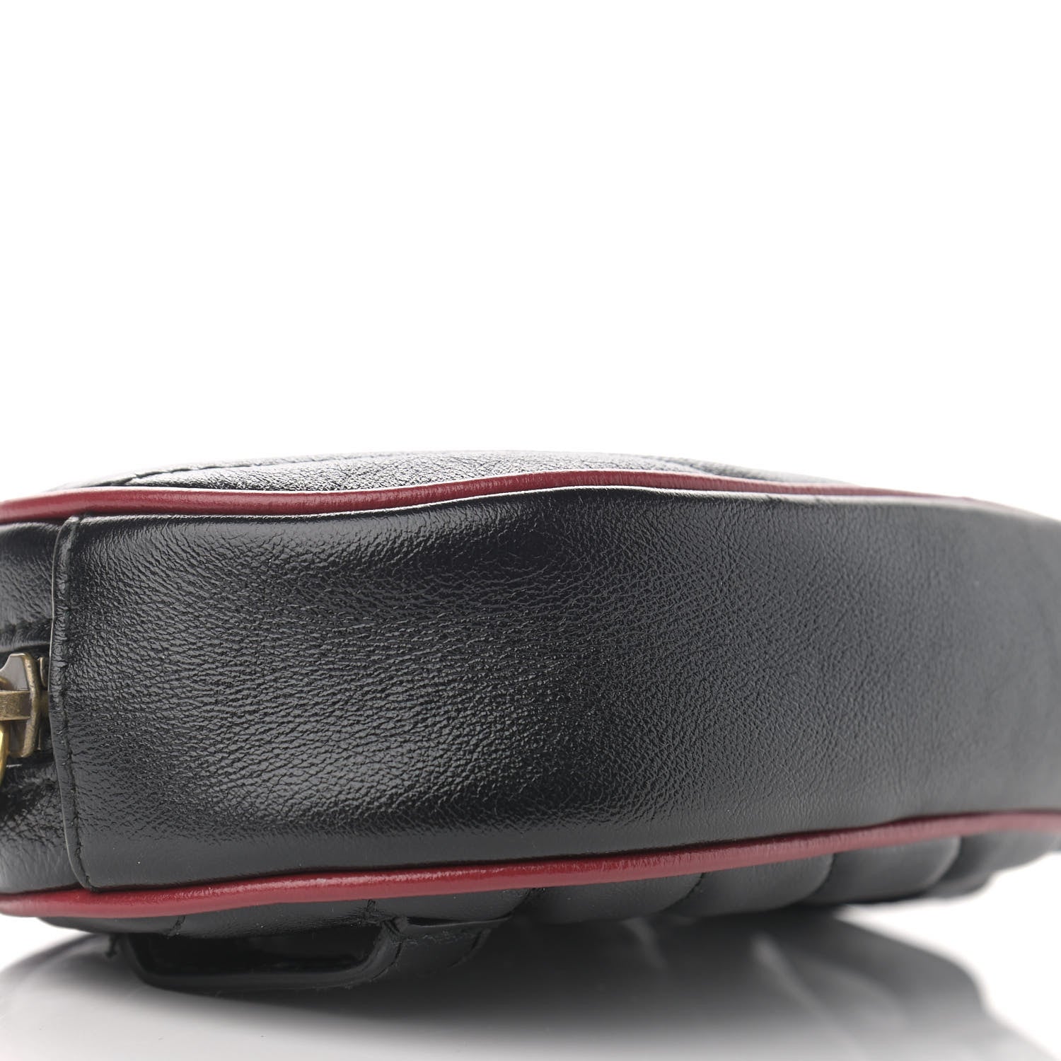 Gucci Azalea Calfskin Matelasse Diagonal Torchon GG Marmont Belt Bag 95 38 Black Romantic Cerise 10 of 17