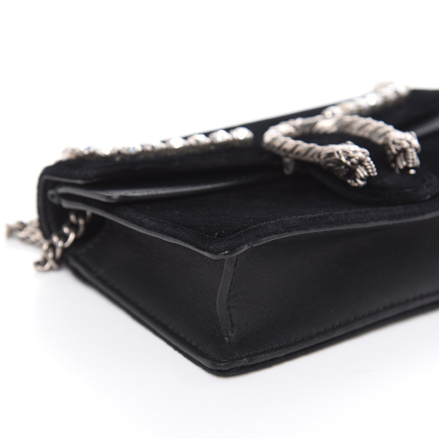 Velvet Crystal Super Mini Dionysus Shoulder Bag Black