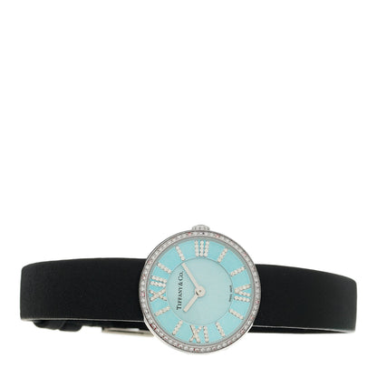 Tiffany Stainless Steel Calfskin Diamond Bezel 24mm Atlas 2-Hand Quartz Watch Tiffany Blue 2 of 5