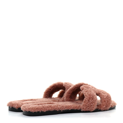 Hermes Woolskin Oran Sandals 42 Rose Aube 4 of 8