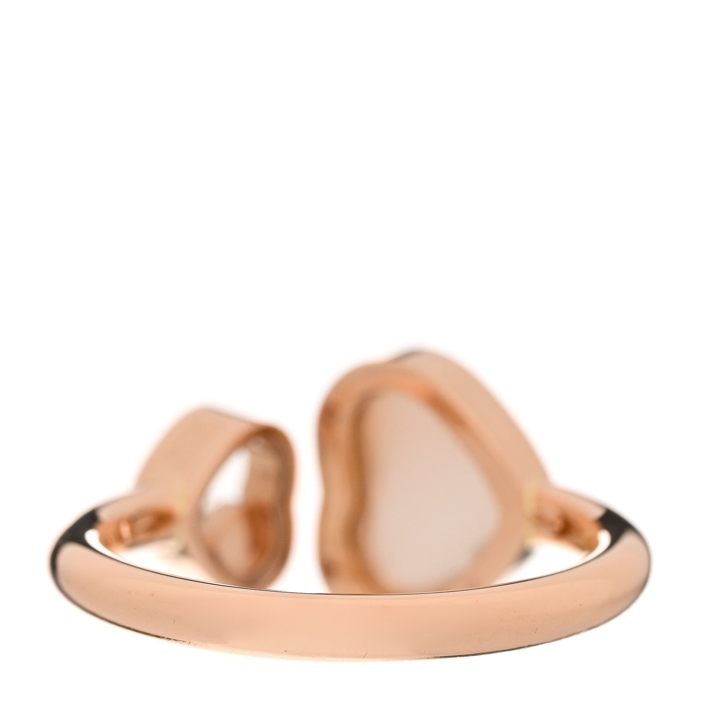 18K Rose Gold Diamond Mother of Pearl Happy Hearts Ring 52 6