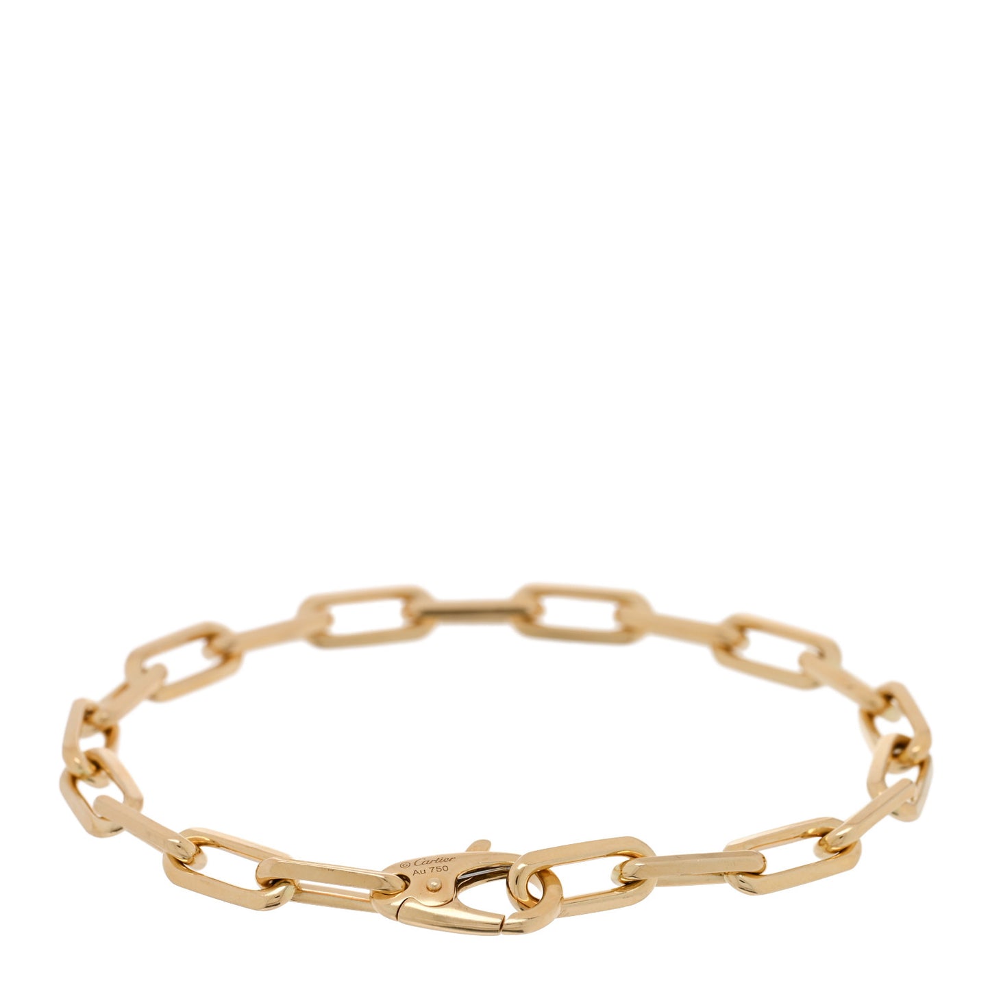 18K Yellow Gold Santos de Cartier Link Chain Bracelet