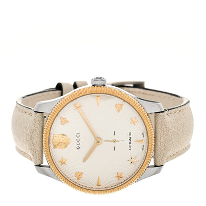 Gucci Stainless Steel Calfskin 40mm G-Timeless Charm Automatic Watch 2 of 5