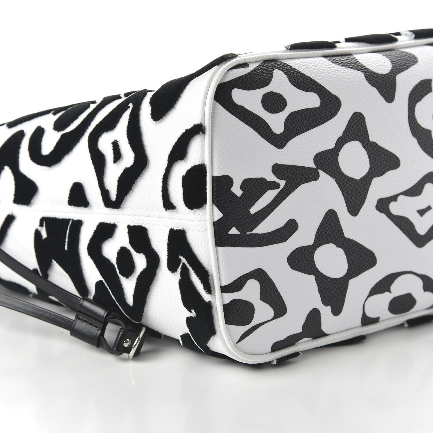 X UF Tufted Monogram Neverfull MM Black White